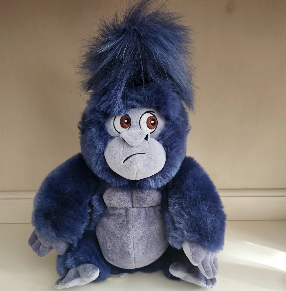 Tarzan Turk Plush Exclusive Disney Store Ape Gorilla Blue 12" Plush, New - Picture 3 of 10
